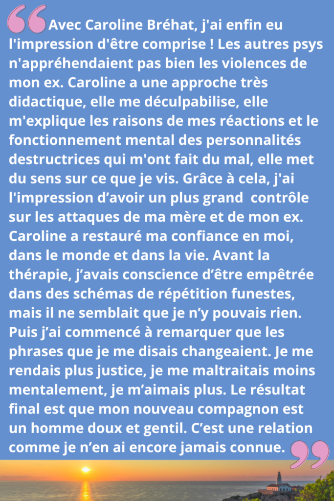 Témoignages et Avis psychanalyste caroline brehat