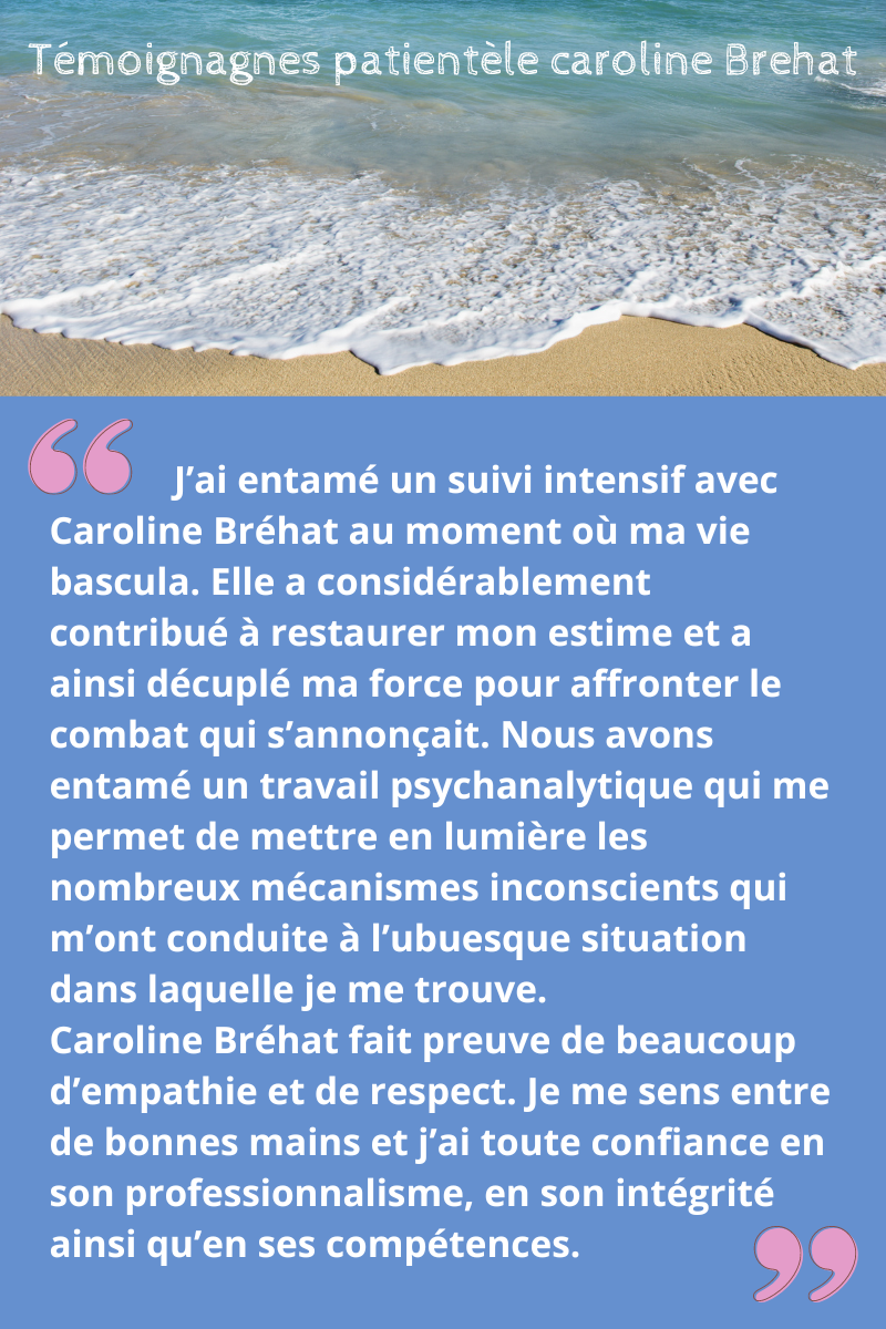 Avis psychothérapeute caroline brehat